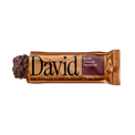 David Double Chocolate Flavored Bar packaging on a black background