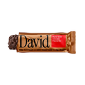 David Peanut Butter Chocolate Flavored Bar packaging on a black background