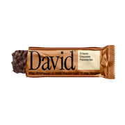 David S'mores Chocolate Flavored Protein Bar on a black background