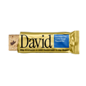 David chocolate chip cookie dough flavored protein bar on a black background