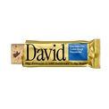 David chocolate chip cookie dough flavored protein bar on a black background