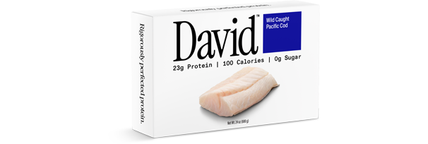 Box of David Wild Caught Pacific Cod on a white background