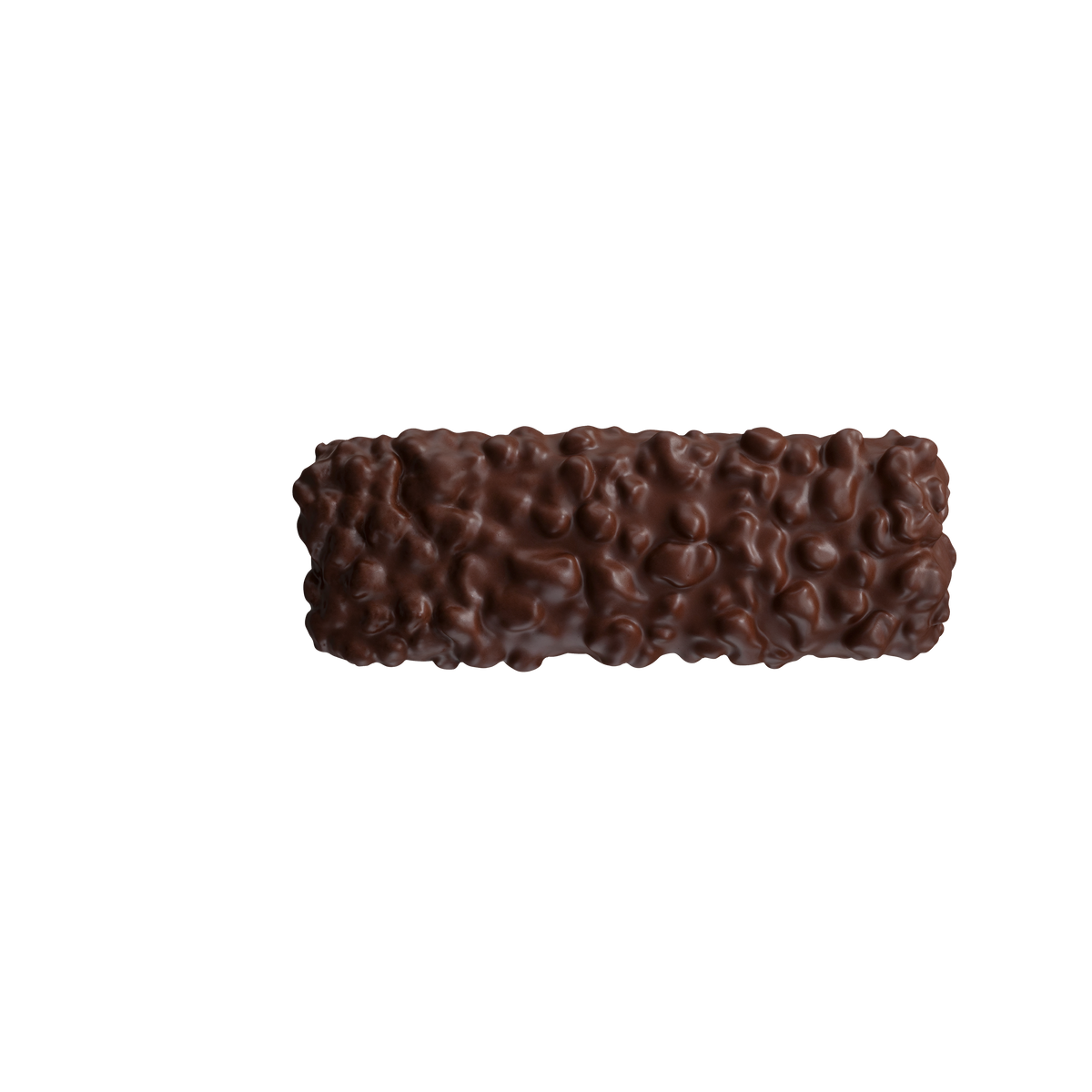 Cookie Dough Caramel Chocolate bar unwrapped, showing bar