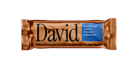 David cookie dough caramel chocolate flavored bar packaging on a white background