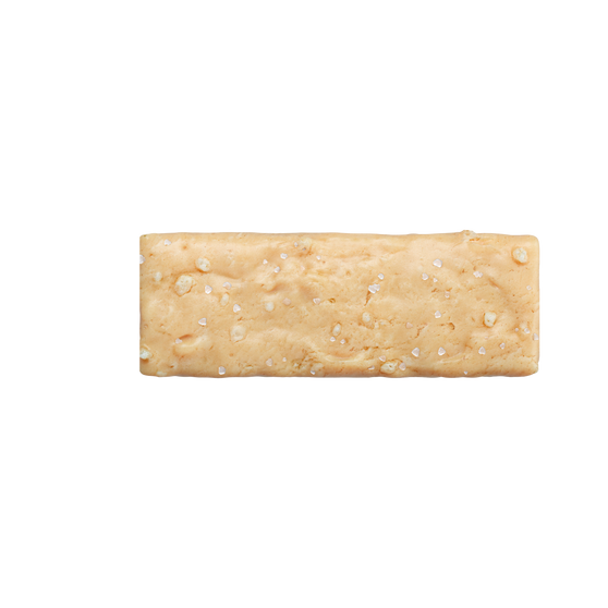 Salted Peanut Butter bar unwrapped, showing bar