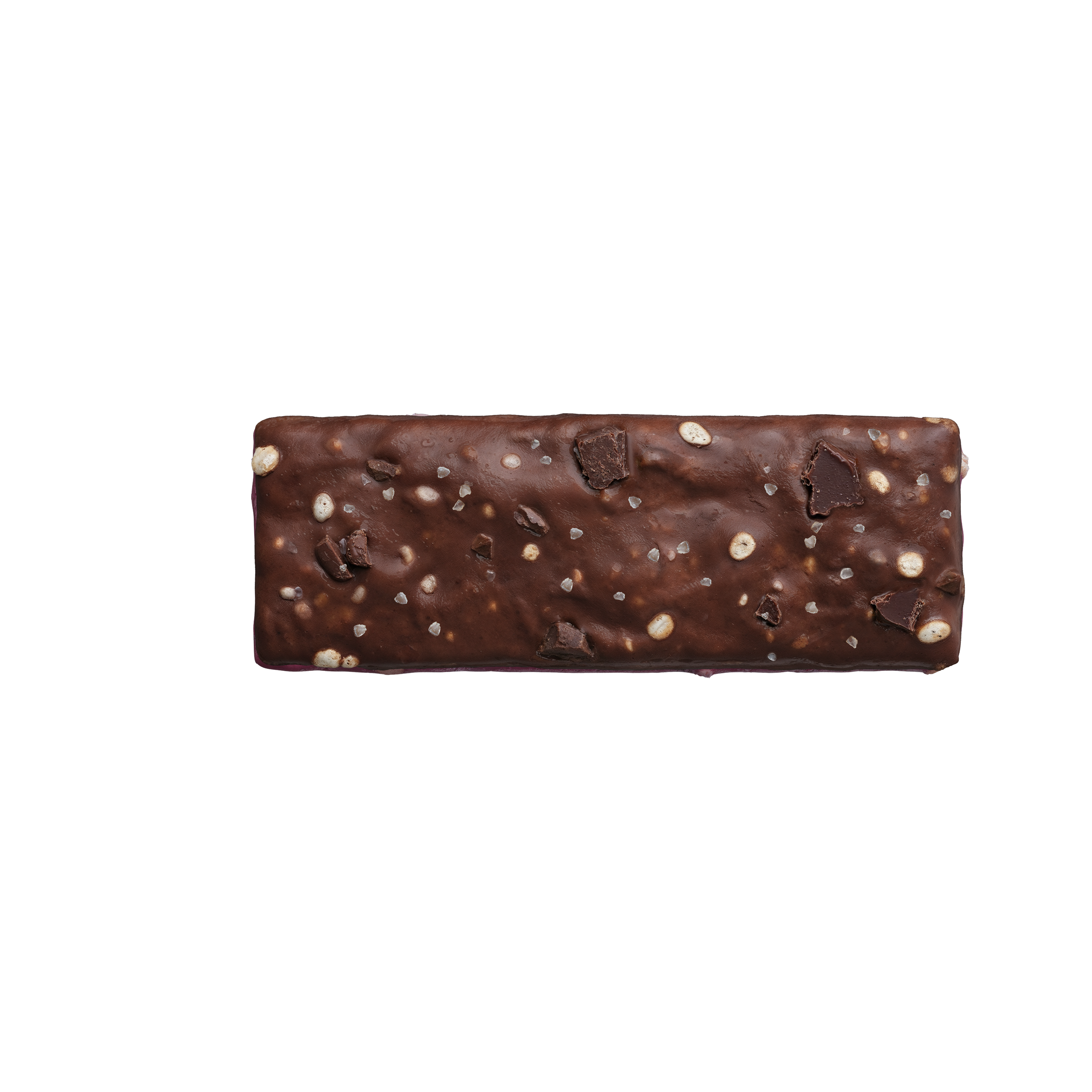 Fudge Brownie bar unwrapped, showing bar