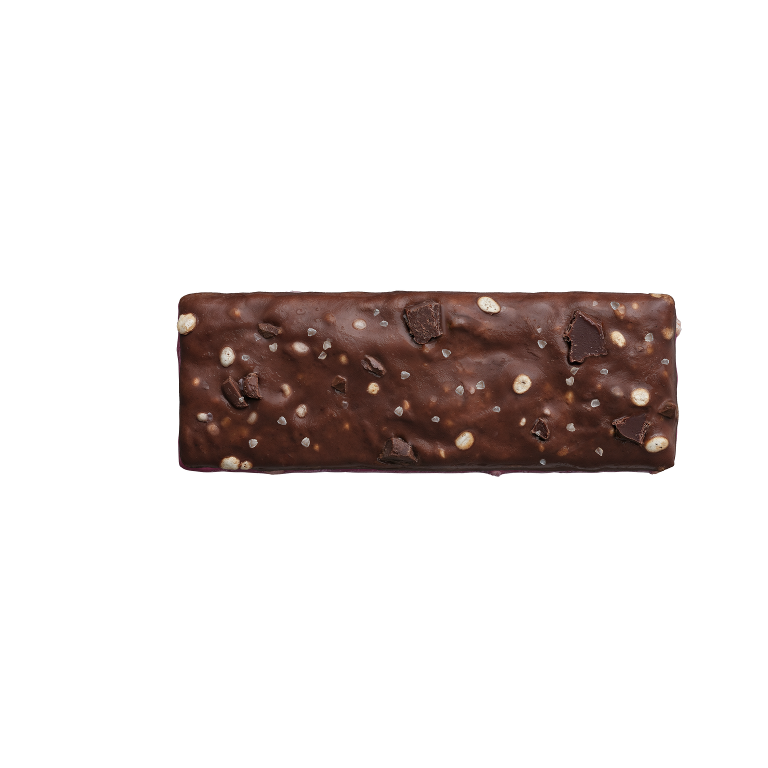 Fudge Brownie bar unwrapped, showing bar