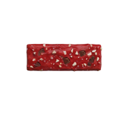 Red Velvet bar unwrapped, showing bar